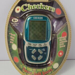 Vintage Sakar Travel Game Series Checkers Hand Held Electronic Game *Sealed*